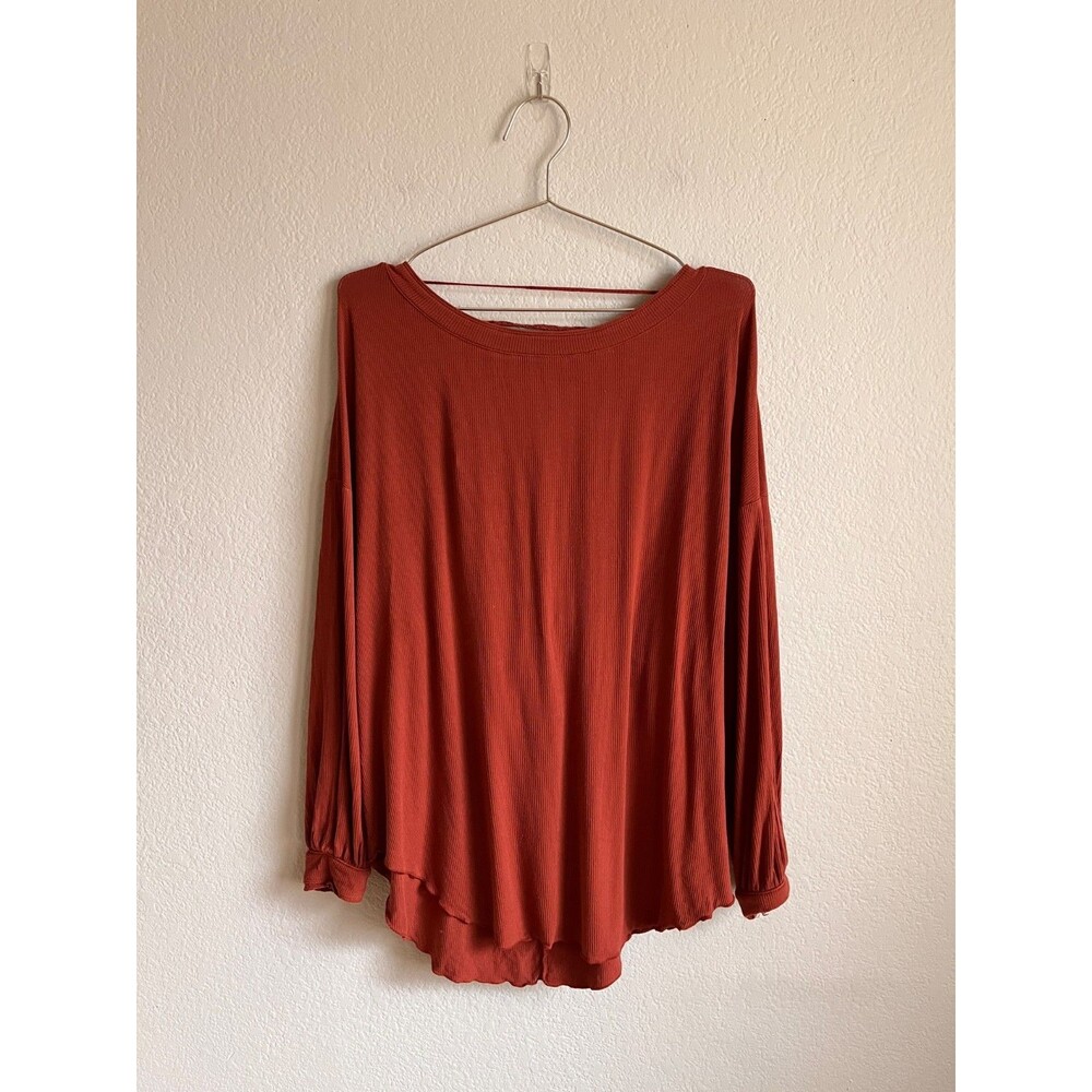 Free People Shimmy Shake Top in Brick Red Size SMALL